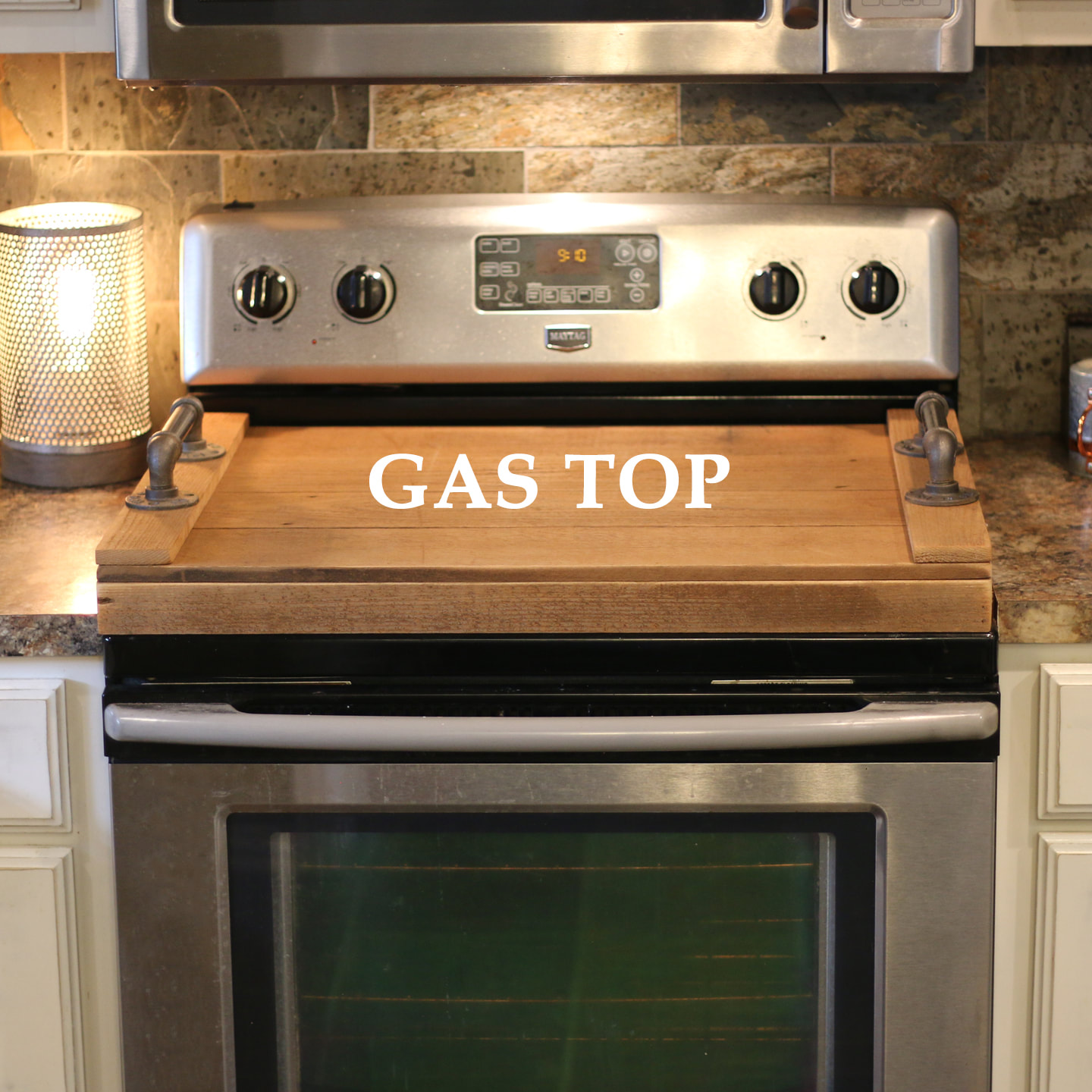 Handmade Industrial Farmhouse Stove Top Cover Noodle Board